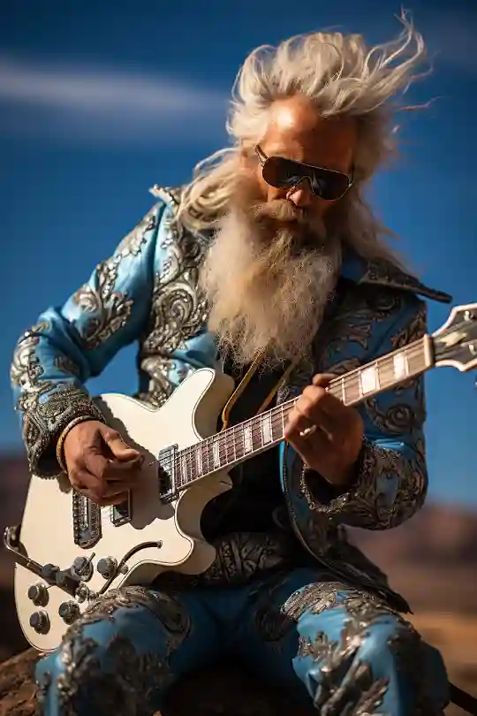 Afbeelding van een gitarist
